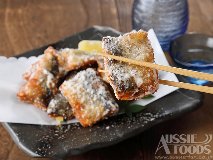 さんまレシピ「竜田揚げ」_箸上げ