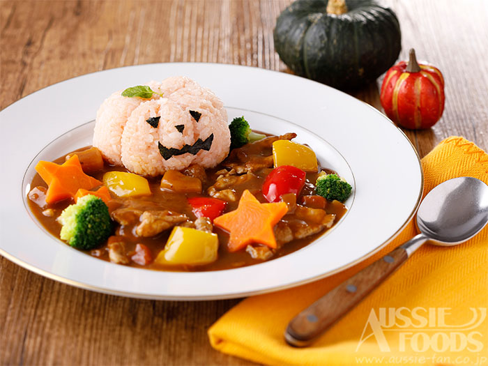 ハロウィンの豚肉料理「かぼちゃおばけのポークカレー」