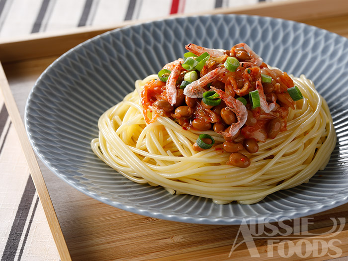 パスタの盛り付け例_納豆パスタ