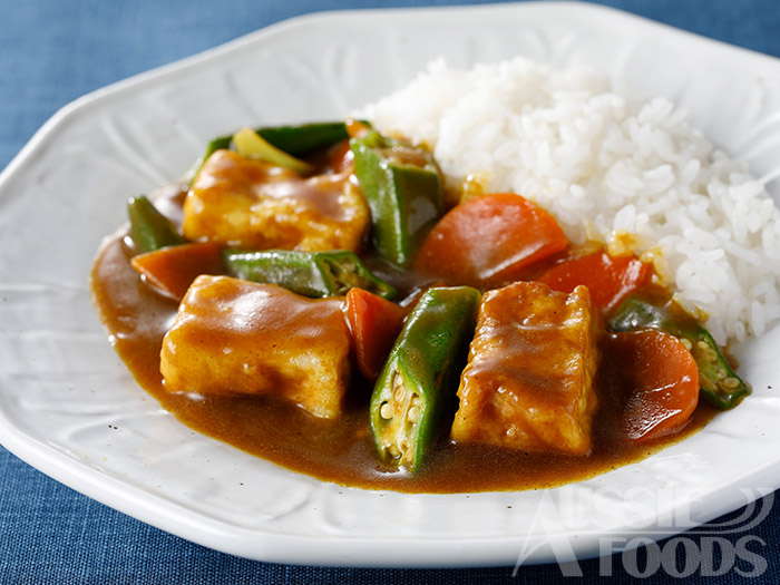 夏野菜カレーレシピ_オクラの和風カレー