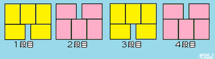 パレットパターン　スプリット積み